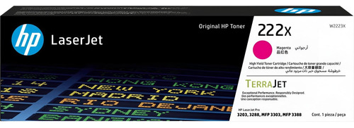 Cartucho De Tóner Hp Laserjet 222x Alto Rendimiento Magenta Magenta