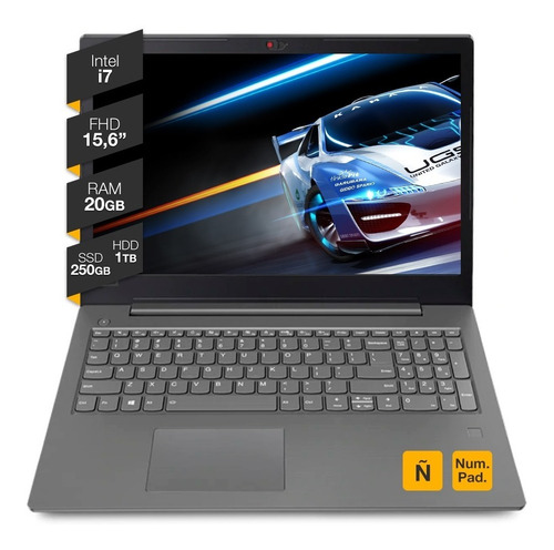 Imagen 1 de 10 de Notebook Lenovo Intel I7 20gb Ssd 250gb + 1tb Hdd 15.6 Win10