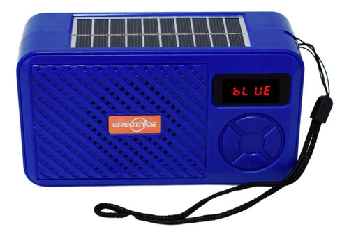 Mini Radio Fm Con Panel Solar Usb Y Entrada Sd + Parlante Bt