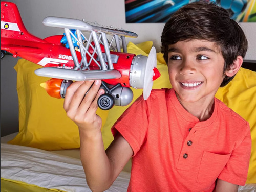 Sonic The Hedgehog, Set De Avión Biplano Tornado Con Figura