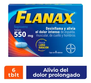 Flanax 550 Mg Desinflama Y Alivia Dolor Intenso Muscular, De