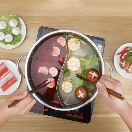 A Olla Caliente Con Separador, Cocina, Sartén