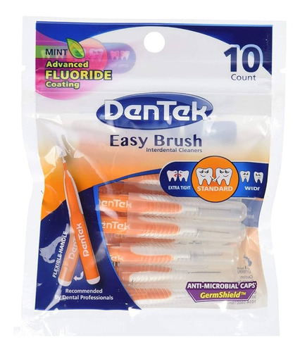 Cepillo Interdental Easy Brush Dentek 10u Estandar 
