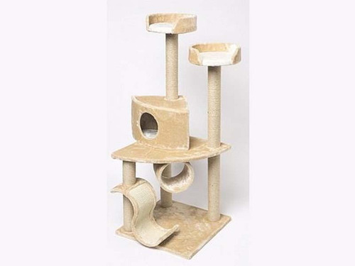 Imagen 2 de 3 de Juguete Para Gatos Torre Arañador Rascador 54x54x120 Cm