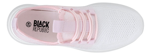Tenis Dama Black Republic Wrf09 Textil Blanco