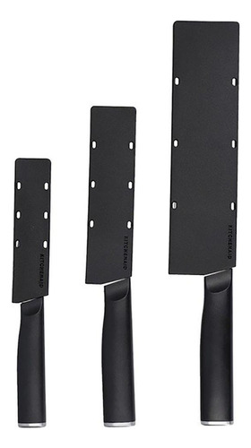 Kit 3 Facas Com Capa Protetora Aço Japonês Carne Kitchenaid