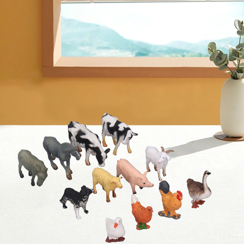 Figuras De Animales De Granja De Juguete Para Niños, Plástic