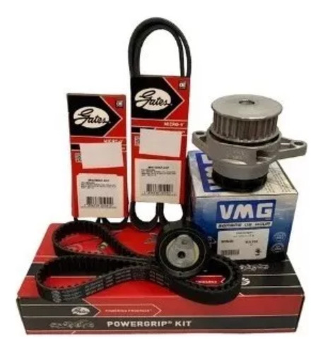 Kit Distribucion Gates + Bomba Agua + Poliv Vw Suran  1.6 8v