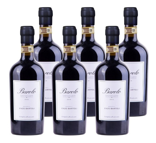 Kit 6 Vinhos Barolo Docg Enzo Bartoli Tinto Itália 750ml