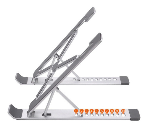 Imagen 2 de 8 de Soporte Plegable Aluminio Portátil Apoya Notebook 15 17.3