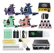 Comprar Kit Completo Tatuaje Profesional 4 Maquinas Tatuar 40 Tintas 50 Agujas Dragon Hawk