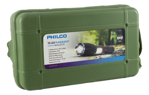 Linterna Led Tipo Cree 2 Luces 1000 Lúmenes, Philco