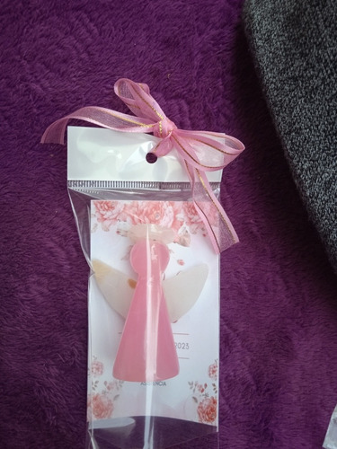 15 Recuerdos Angelitos De Onix Para Bautizos Personalizados (Usado)