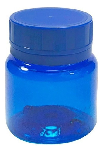 Pote Para Cápsulas Pet 50ml C/ Tampa Lacre (10 Unidades) Sabor Azul