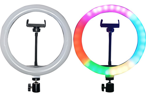 Aro De Luz Led Rgb De 10 Pulgadas Multicolor Sin Tripode