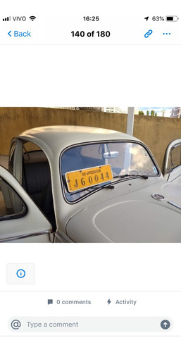 Fusca 1965 1200 Original Chave Reserva E Documentos......