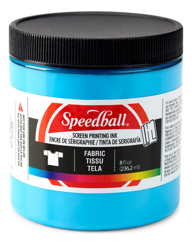 Tinta Para Serigrafía De Tela Speedball, 8 Onzas, Azul Pavo
