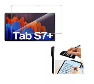 Mica Vidrio 9h + Lapiz Para Samsung Tab S7 Plus 12.4 Sm-t970