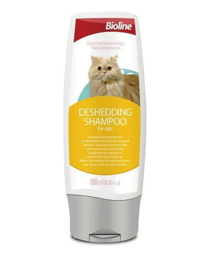 Shampoo Gatos Pelo Limpio 200ml Sin Mota Brillante Bioline