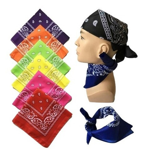 Pañoletas Bandanas Accesorios Cabello X 12 Unidades