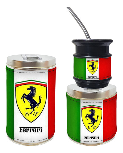 Set Matero 3 Piezas Amby Ferrari Excelente Calidad
