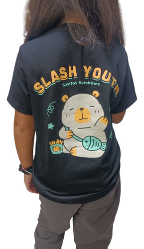 Remera Capibara Oso De Niños Estampada Santos Bambinos