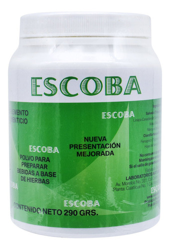 Fibra Escoba Intestinal Desinflama Vientre Y Baja Peso 290g Sabor Sin Sabor