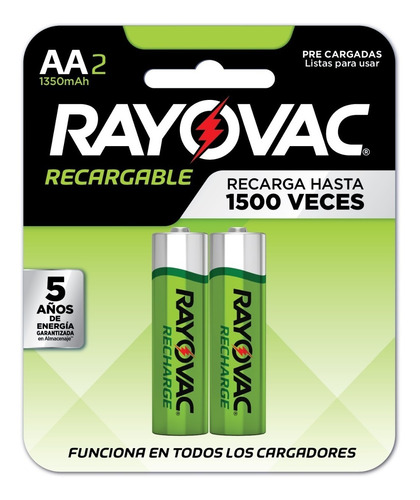 Pilas Recargables Económicas Aa (1350 Mah) Rayovac