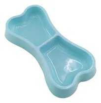 Comprar Comedero Plato Doble Mascotas Hueso Perros Y Gatos Alimento