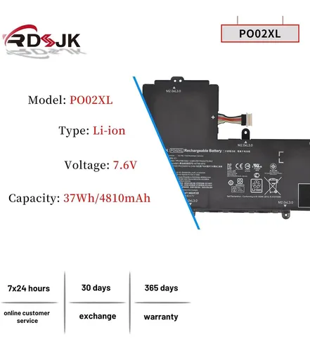 Po02xl Batería Para Computadora Portátil Para Hp Stre...