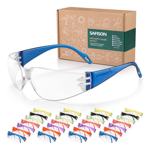 Safison Paquete De 28 Lentes De Seguridad Para Niños, Ansi.