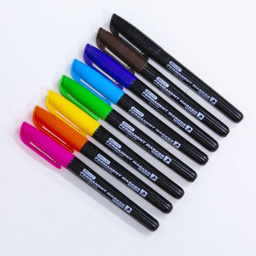 Marcador Permanente 10pzs. Colores Brillantes Punta Fina