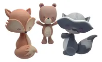 Comprar Animalitos De La Selva Adorno De Torta Animales Beige Animales Del Bosque