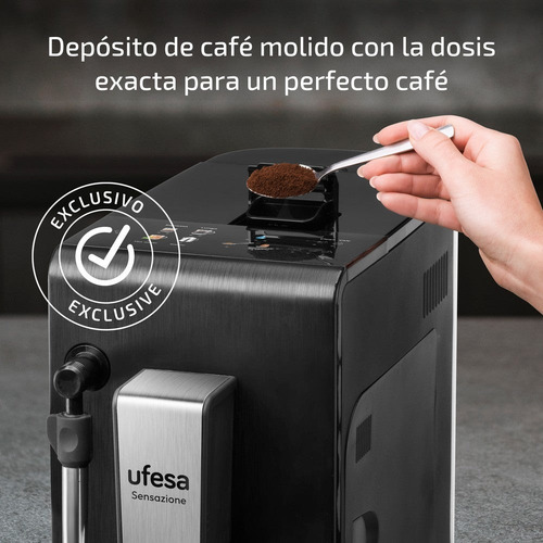 Cafetera Espresso Automatica Ufesa Sensazione 20 Brs Digital