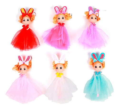 Sorpresas Muñeca × 6 Mini Juguetes Cotillón