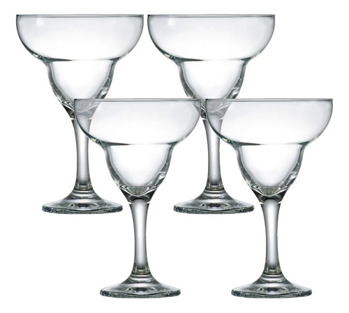 Conjunto Taças De Margarita Vidro Ruvolo 4 Peças 300ml Cor Translúcido