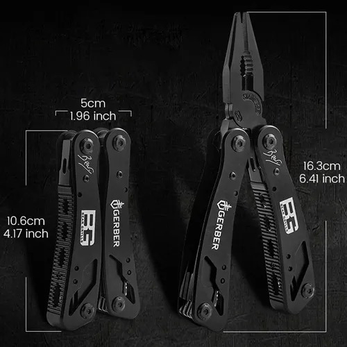 Imagen 2 de 7 de Pinza Herramienta Multiuso Para Camping 22 En 1 Y Accesorios