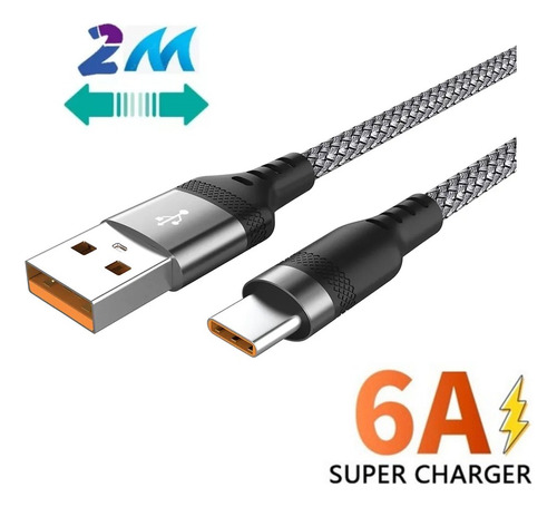Cable Usb Tipo C Carga Rapida 65w Y Datos Para Asus Rog Ally