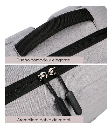 Mochila Antirrobo Impermeable Ergonómica Con Carga Usb Para Laptop 15 Pulgadas Gran Capacidad