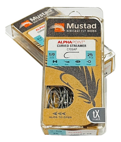 Anzuelo Mustad Heritage C70sap Agua Salada Mosca Fly Nro 1/0