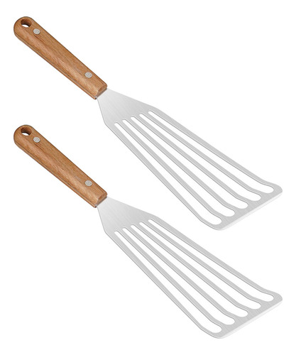Espátula De Peixe Com Fenda Espátula De L Wood Handle