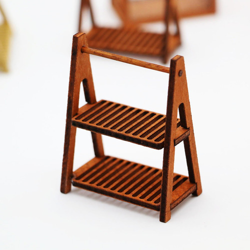 2 Mini Estante De Pan Estante De Almacenamiento Marron