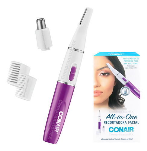 Recortadora Delineador Facial Conair Ceja Nariz Rostro Cara Color Morado / Blanco