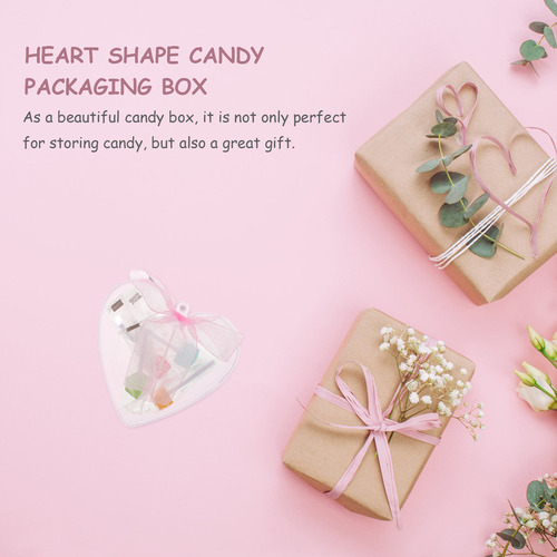 Caja De Regalo Transparente Con Forma De Corazón Para Carame