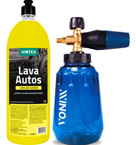 Snow Foam Pro Canhão De Espuma + Shampoo Lava Autos 1,5l