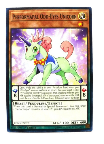 Performapal Odd-eyes Unicorn / Artis Unicornio Yugioh *comun (Usado)
