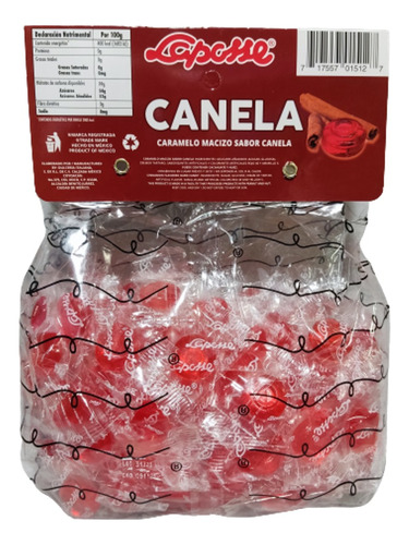 Caramelo Macizo Nuevo Sabor Canela Laposse Cont. 500g ;)