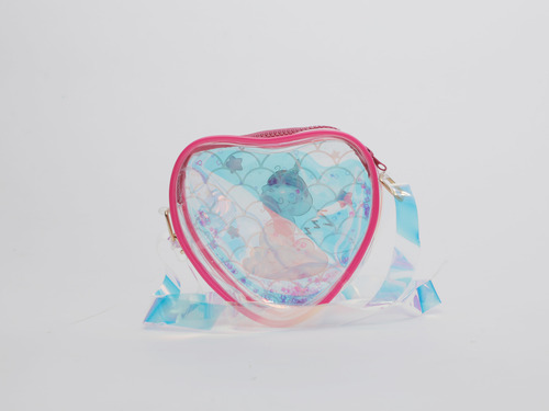 Bolso Corazón Con Cinta Y Estampado De Unicornio