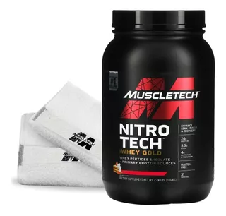 Whey Protein Nitro Tech Gold 1kg + Toalha - Muscletech