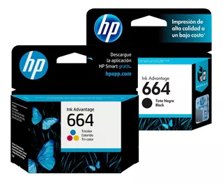 Kit De Cartuchos Hp 664 Tricolor + Negro Original